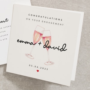 Personalised Engagement Card, Congratulations On Your Engagement Card, Customised Engagement Card For The Future Mr and Mrs EN034 image 1