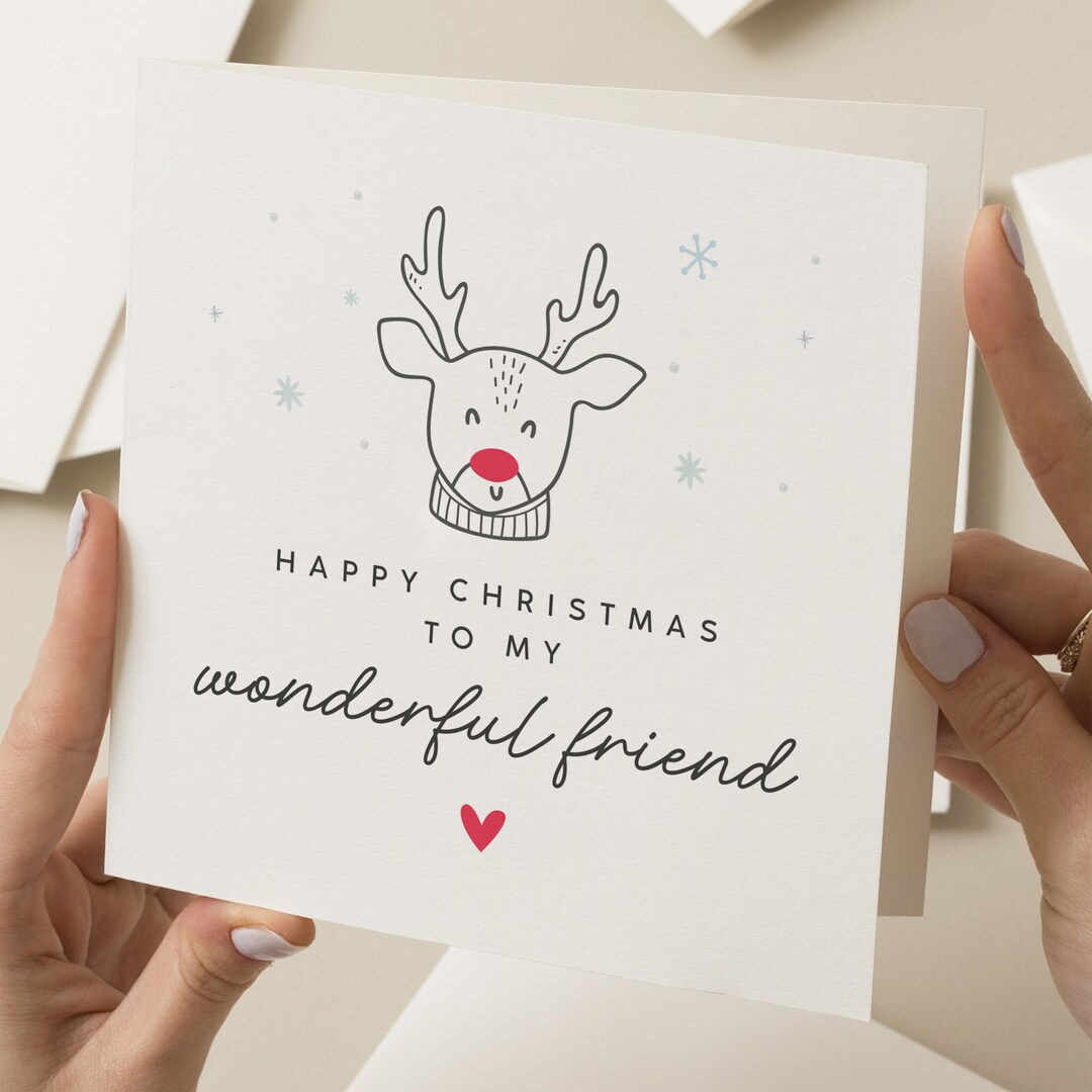 Carte de Noël pour ami carte de Noël ami carte de Noël ami Etsy France