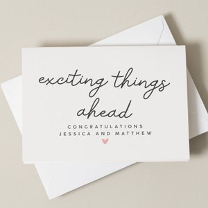Pregnancy Congratulations Card, Baby Shower Gift, New Parents To Be, Expecting A Baby, Baby shower Card For Friend, Exciting Things Ahead
