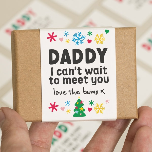 Dad Christmas Gift From The Bump, Christmas Advent, Happy Christmas Daddy, Christmas Gift For Dad,  Christmas From The Bump, Baby Bump