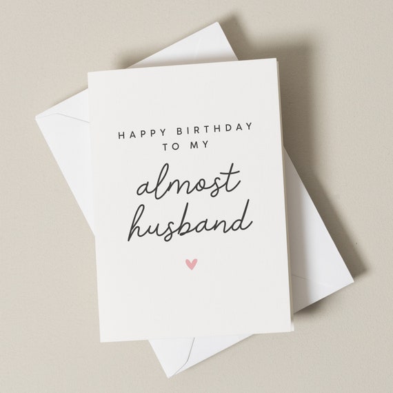 Happy Birthday Fiancé Card, Fiance Birthday Card, Fiancé Birthday