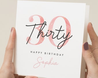 Personalised 30th Birthday Card For Daughter, Thirtieth Birthday Card For Her, 30th Birthday Card, 30th Birthday Gift For Sister, Friend