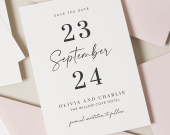 Save the Date, Simple Save The Date, Modern Save The Date, Save Our Date, Save The Date Cards, Stylish Save The Date Postcard