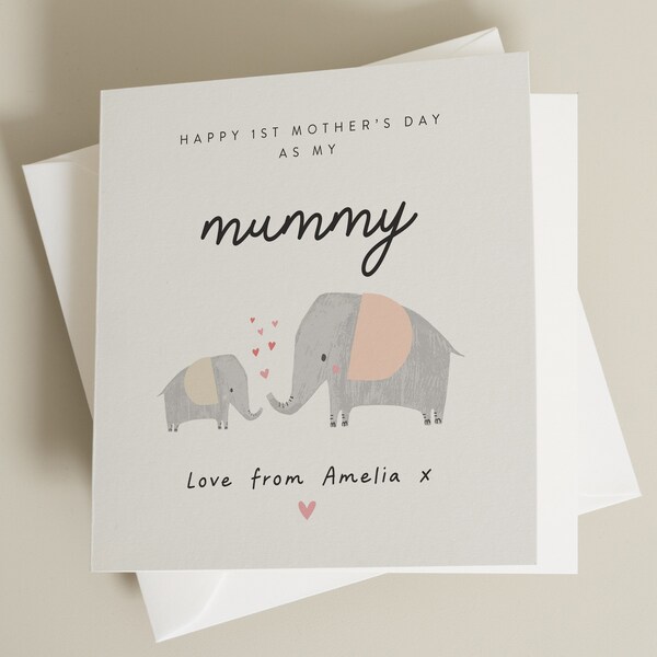 Personalised 1st Mothers Day Card, First Mothers Day Card, Happy 1st Mothers Day Card, Card For First Mothers Day, Mothers Day Card