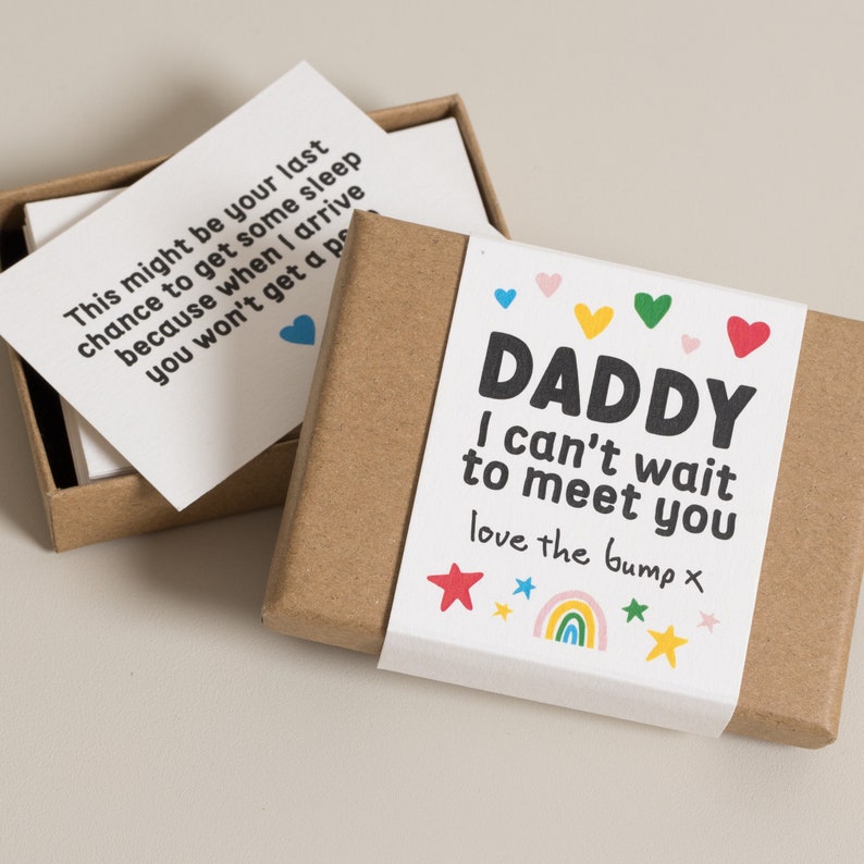 Birthday Gift Box For Daddy From Bump, Dad Gift Vouchers For Birthday, Baby Bump Keepsake Gift Box, Present for Dad, Gift From Bump MB004 image 1