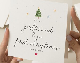 Romantic Christmas Card, First Christmas Card For Her, Heartfelt Love Christmas Card, Our 1st Christmas Card, For Her, Woman Christmas Card