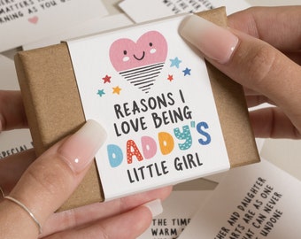 Papa's kleine meisje Keepsake geschenkdoos voor papa met berichtkaarten, cadeau van dochter, papa cadeaubonnen, verjaardagscadeau voor hem (MB011)
