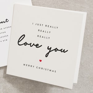Merry Christmas Card, I Just Really Love You Christmas Card, Christmas Card For Partner, Xmas Card To My Partner CC513