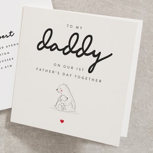 First Father's Day As My Daddy Card, 1st Fathers Day Card, Daddy, Grandad, Dad, Grandpa, Baby First Fathers Day Card From Newborn FD032