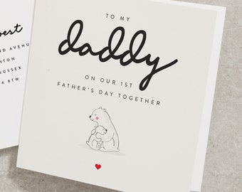 First Father's Day As My Daddy Card, 1st Fathers Day Card, Daddy, Grandad, Dad, Grandpa, Baby First Fathers Day Card From Newborn FD032