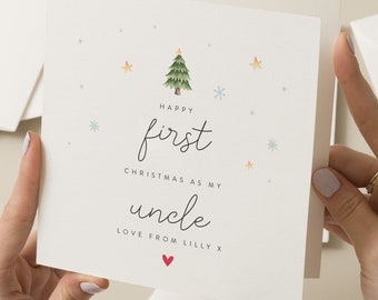 Uncle Christmas Card, First Christmas As My Uncle, First Christmas, Family Christmas Card, Xmas Card Uncle, Personalised Uncle Gift