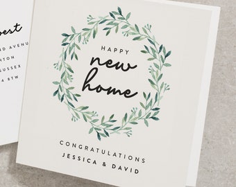 Happy New Home Card, Personalised Congratulations On Your New House Card, First Home Card, Happy Moving Day Card, Moving House Card NH003