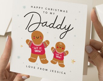 Tarjeta de Navidad personalizada para papá, Tarjeta de Navidad para papá, Tarjeta de Navidad para papá, Tarjeta de papá increíble, Tarjeta de Navidad Nuevo papá, Te amo papá