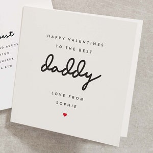 Daddy Valentines Day Card, Personalised Valentines Day Card, Dad Valentines Day Card, Happy Valentines Day Card, Valentines Day Card VC178