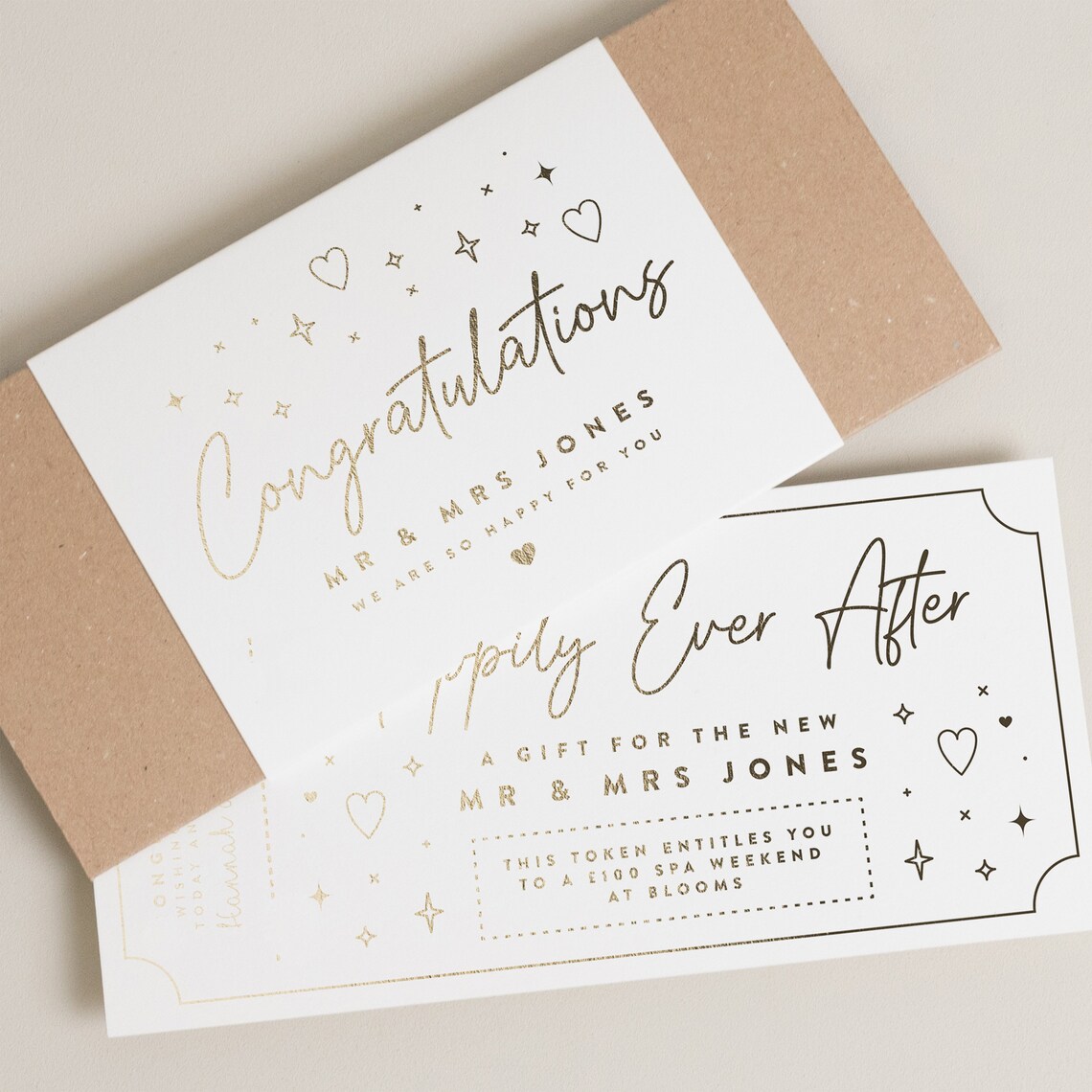 Wedding Gift Voucher Personalised Wedding Gift Wedding Thank Etsy UK