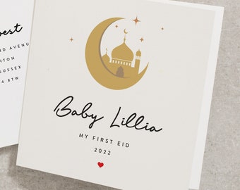 Personalised First Eid Card For Son, First Eid Card, 1st Eid Mubarak Card, Eid Mubarak Card, Ramadan Mubarak Card, Cards For Eid ED003