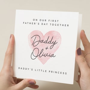 Cute 1st Father's Day As My Daddy Card, Personalised First Fathers Day 2023 Card, 2023 Baby First Fathers Day Card, First Fathers Day Gift