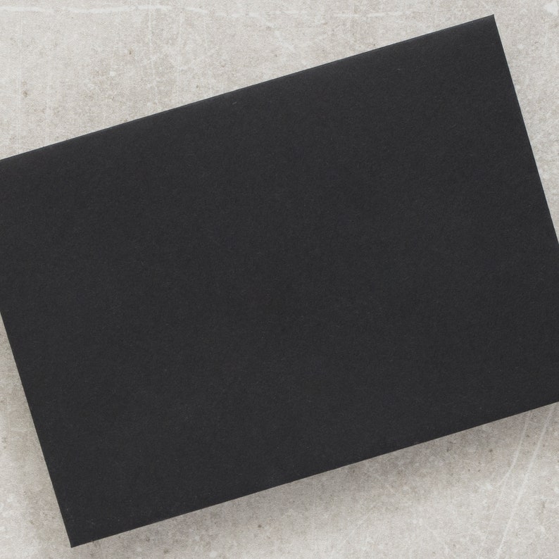 Jet Black Envelopes C6 5x7 or C5 Ebony Invitation or RSVP Etsy
