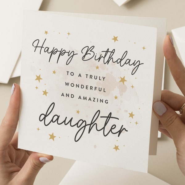 Daughter Birthday Card Poem, Amazing Daughter Gift, Special Daughter Birthday Card For Her, Wonderful Daughter Birthday Card For Girl
