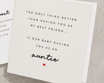 For My Best Friend Pregnancy Card, Surprise Baby Announcement Pregnancy Card, We're Having A Baby Pregnancy Card PG019