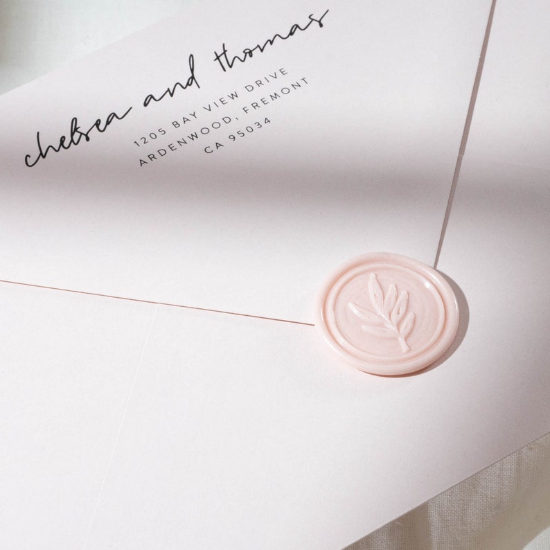 Blush Wedding Invitation Suite, Vellum Wedding Invitations Set with Pink Envelopes & RSVP, Modern Wedding Invite Bundle 'Chelsea' SAMPLE image 7
