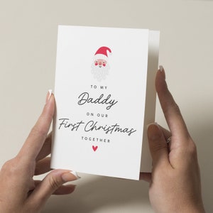 Christmas Card For Daddy, First Christmas As My Daddy, Baby First Christmas Card To Daddy, Newborn To Daddy, Xmas Card New Dad