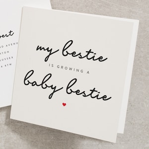 My Bestie Is Pregnant Card, Amazing News On Your Pregnancy Card, Pregnancy Card For Mummy To be. Parents To Be Pregnancy Card PG007