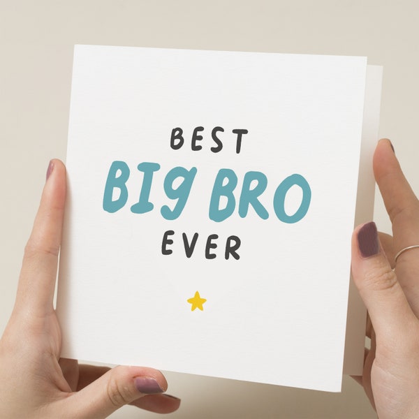 Brother Birthday Card, Big Brother Card, Birthday Card For Brother, Funny Birthday Card For Brother, Best Brother Card For Him