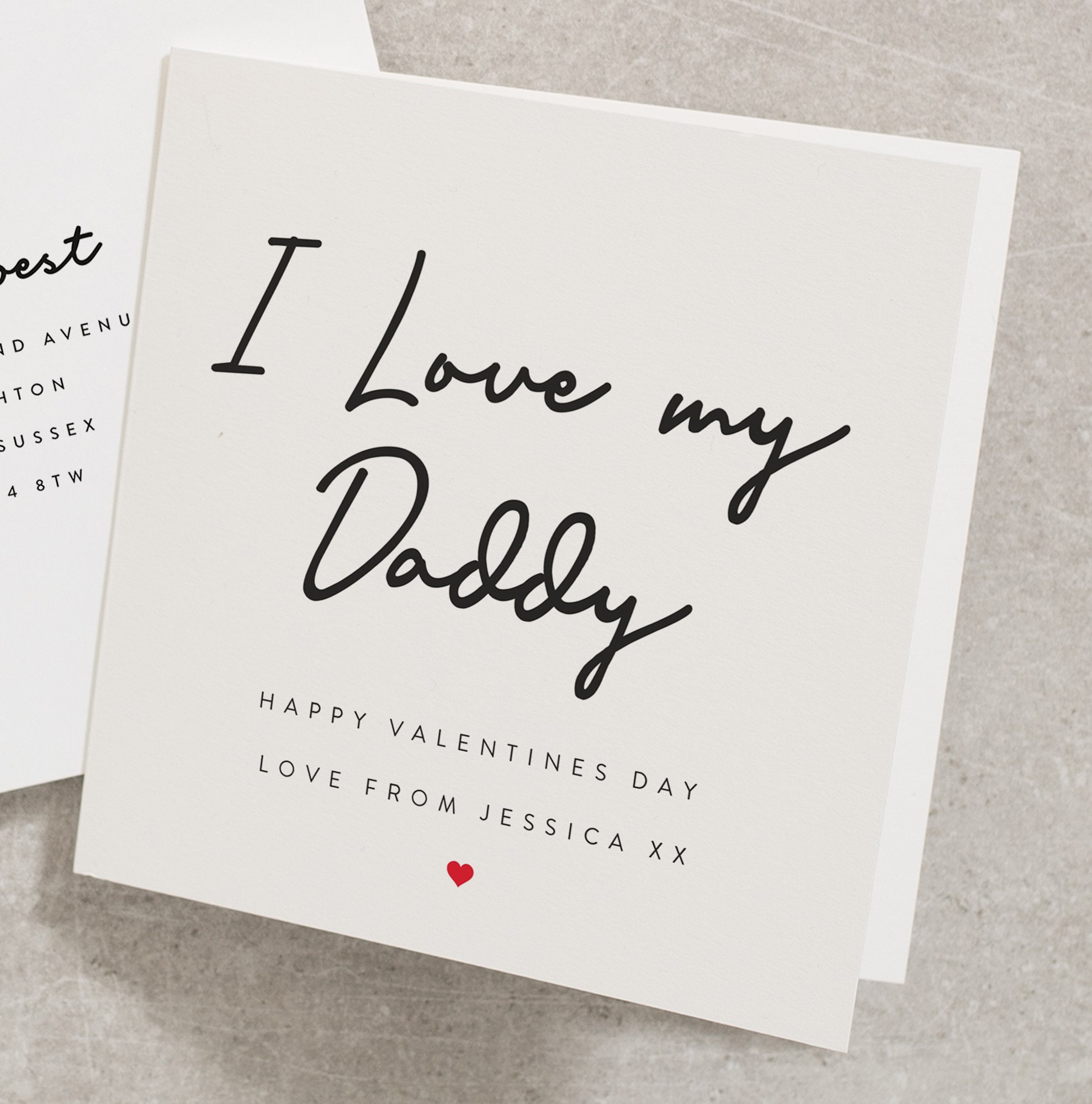 Daddy Valentines Day Card For Him Dad Valentine Card Fathers Etsy