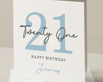 21st Birthday Card For Brother, 21st Birthday Card For Uncle, Personalised 21st Birthday Card For Son, 21st Birthday Gift For Nephew