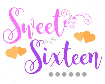 Free Free 196 Happy Sweet 16 Svg Free SVG PNG EPS DXF File