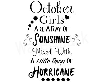 Download October birthday svg | Etsy
