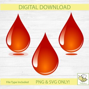 Pair Of Blood Flowing Dripping Vinyl Decal – 10in, Red, For Car Window Or Bumper (US Seller)