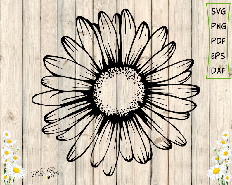 Free Free 154 Daisy Flower Silhouette Svg SVG PNG EPS DXF File