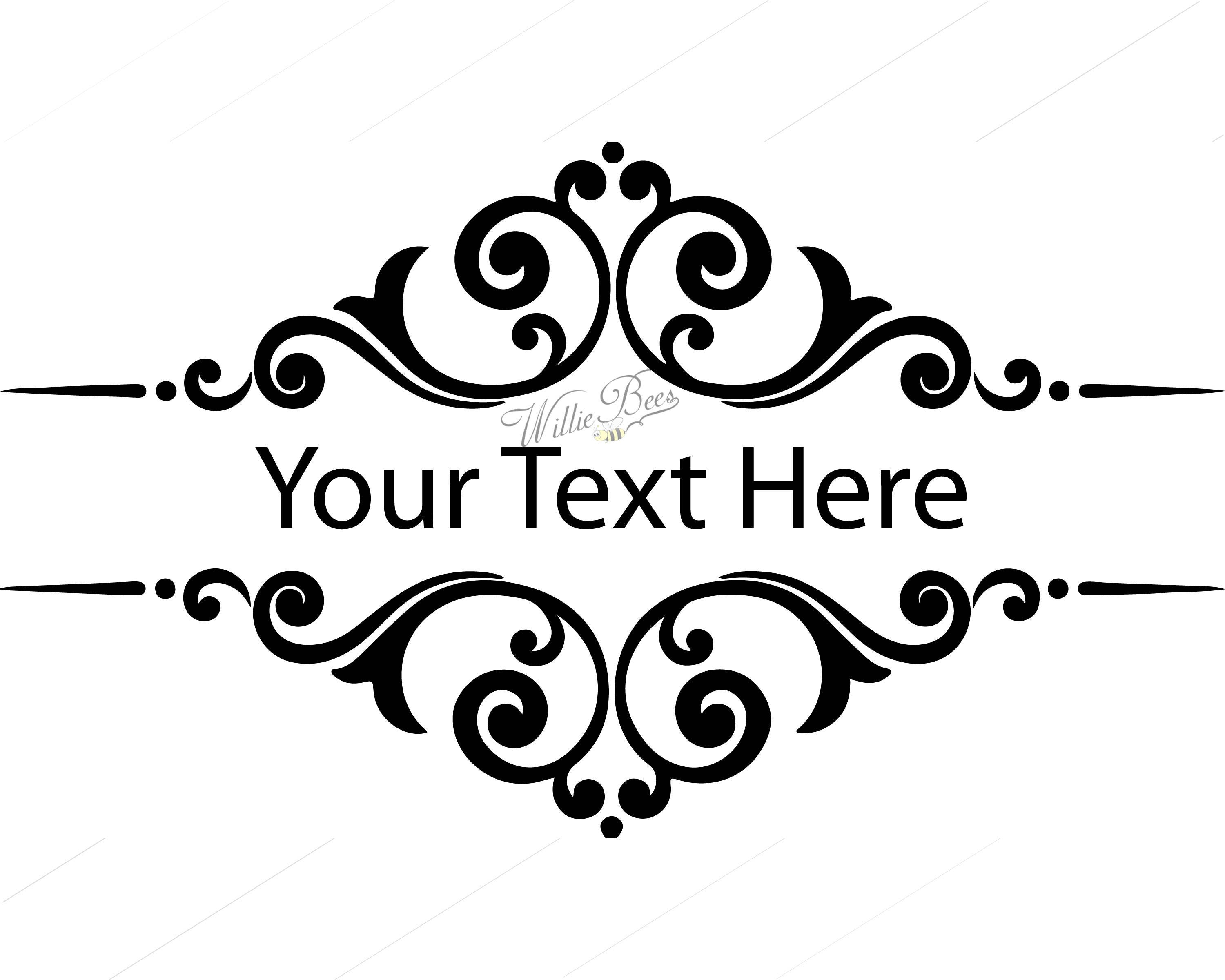 Download Flourish Split Monogram Frame Monogram Frame Svg Flourish ...