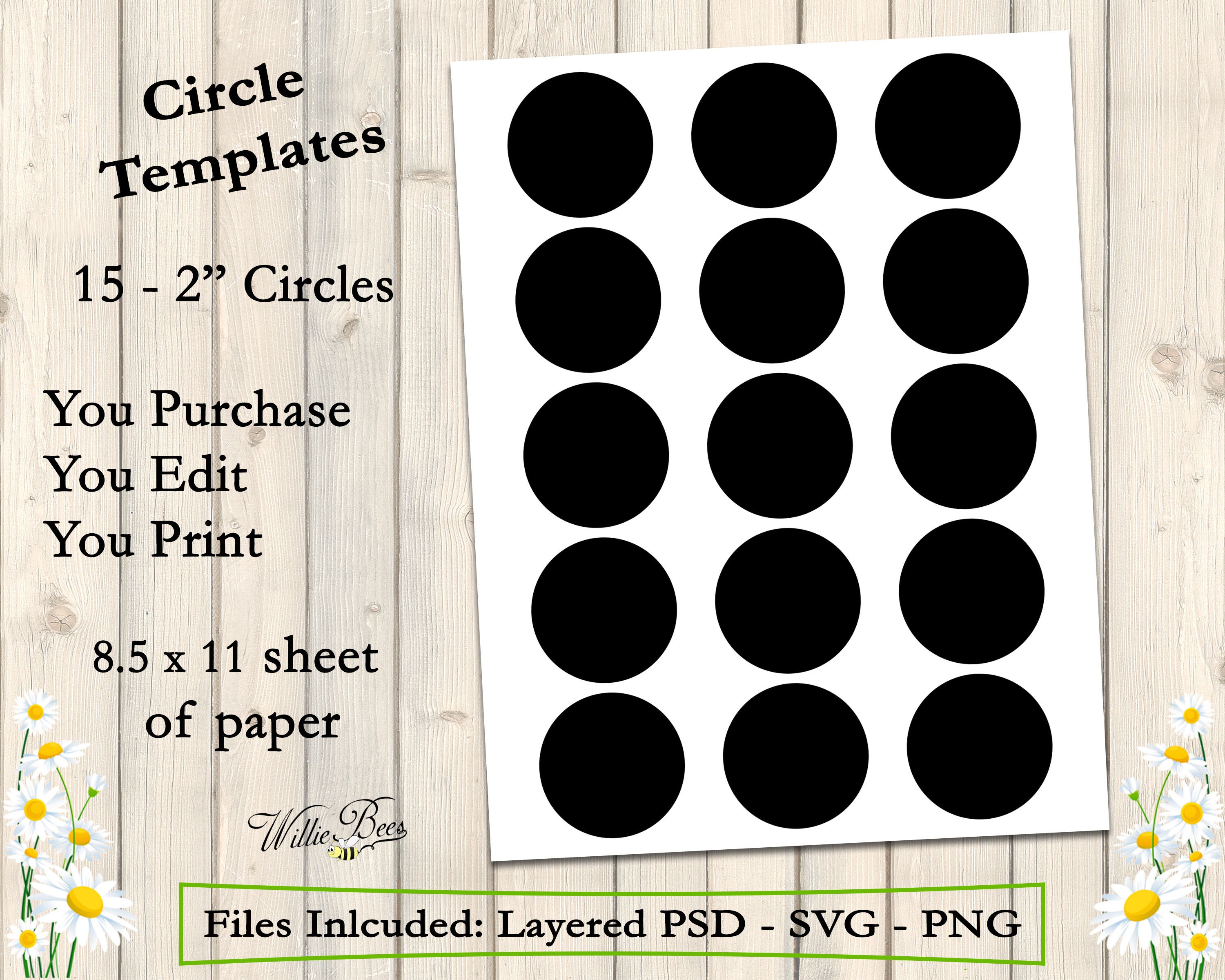 Printable 6 Inch Circle Template  Circle template, Printable circles,  Circle