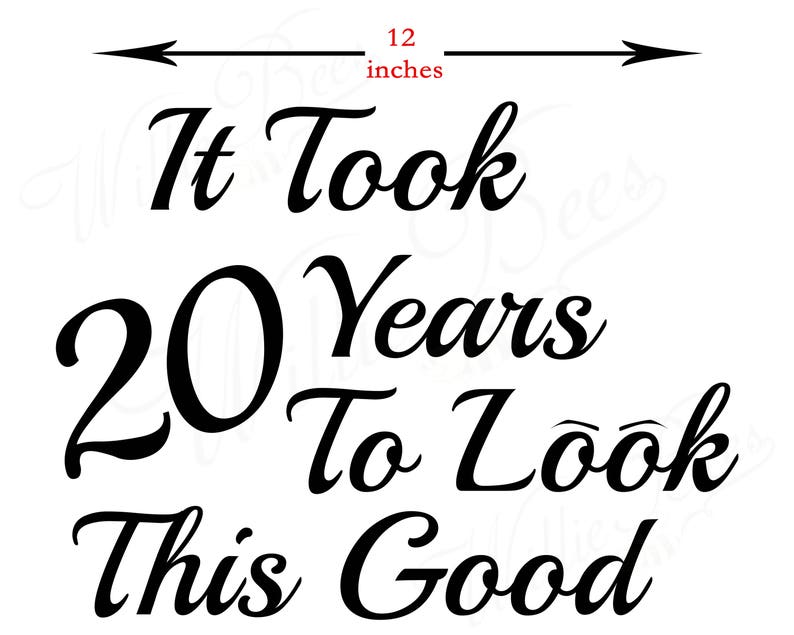 Download Birthday SVG Milestone Birthday SVG Twenty Years 20 Years | Etsy