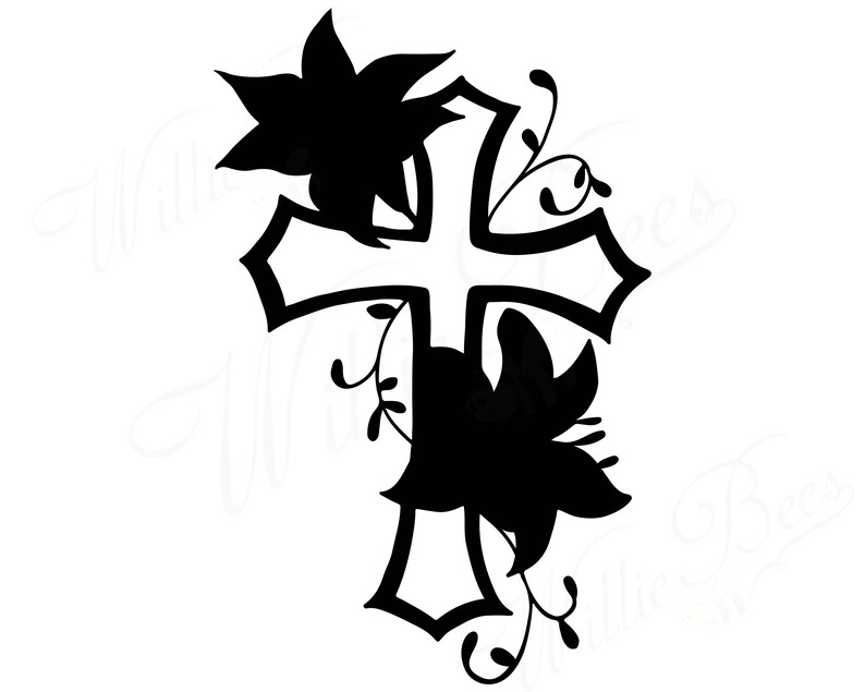 Download Cross SVG Cross With Flowers God SVG Jesus Christ | Etsy