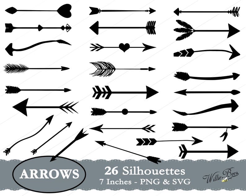 Download Art Collectibles Clip Art Pointed Arrowhead Instant Download Arrow Silhouette Arrow Svg Tribal Arrows Archery Arrow Clipart Arrow With Feathers Text Divider