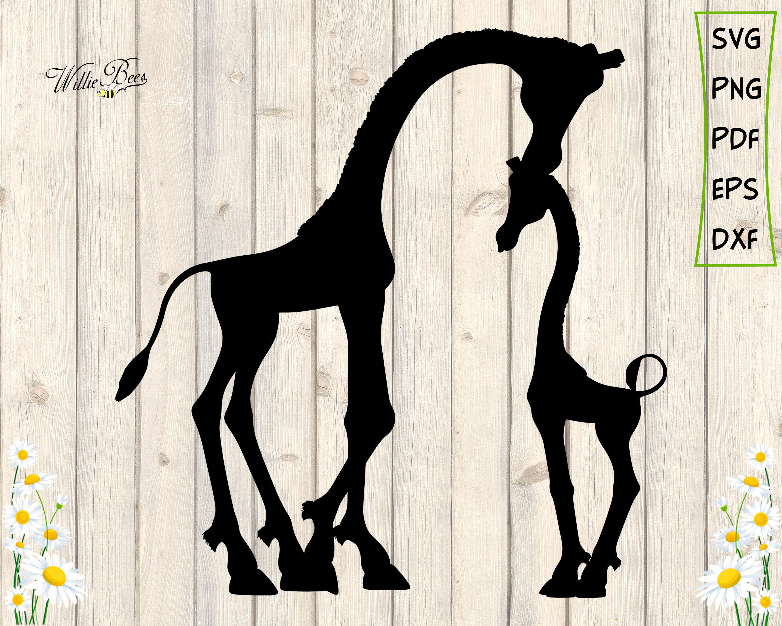 Download Giraffe SVG Mom And Baby Giraffe Clipart Even Toed Mammal ...