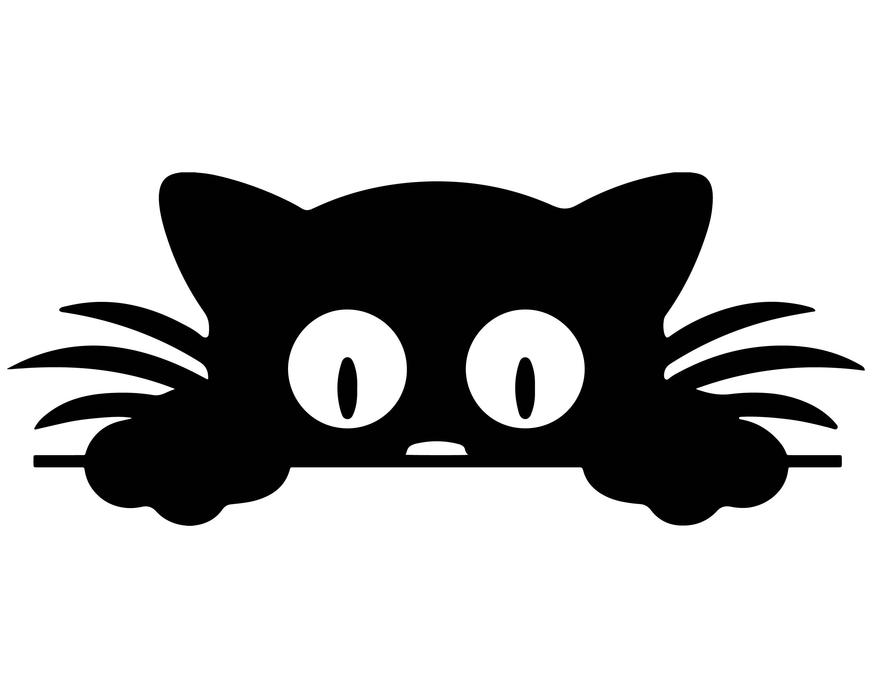 Peeking Cat SVG Cat Clipart Feline SVG Domestic Cat Mug | Etsy