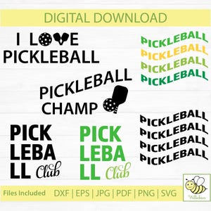 Pickleball Champ SVG, I Love Pickleball, Shirt Design Clipart, Paddle Sport, Social And Friendly Players, Plastic Ball, Digital Download