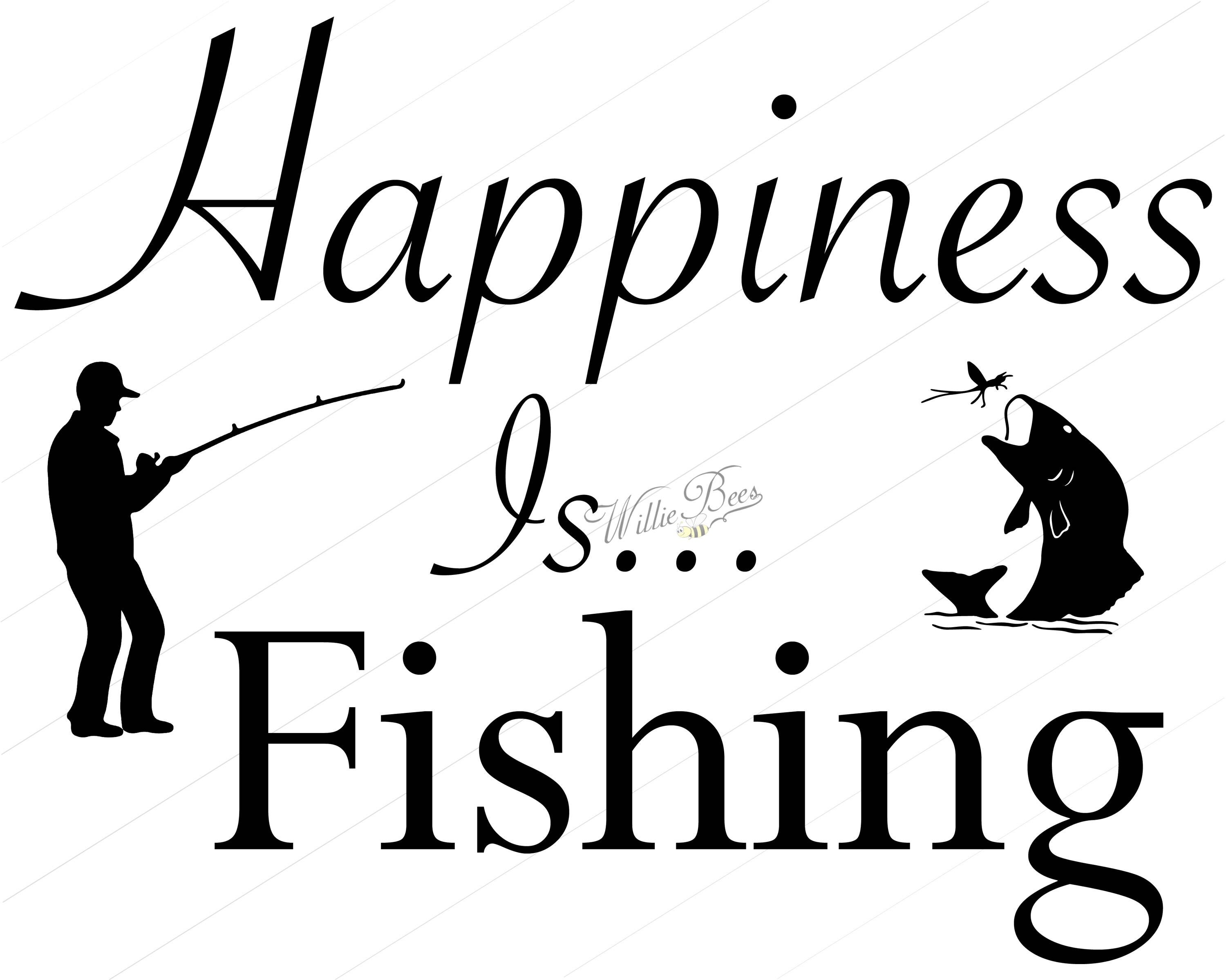 Download Fishing SVG Happiness Is Fishing Gone Fishing Fisherman | Etsy