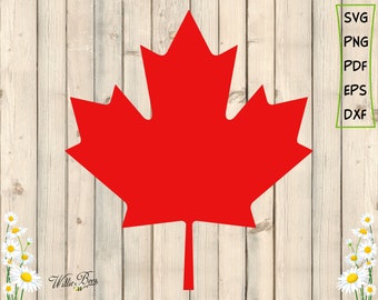 Canadian Maple Leaf SVG, Canada SVG, Red Leaf SVG, Leaf Shirt, Vehicle Decal, Maple Leaf Sticker, Canada National Symbol, Digital Download