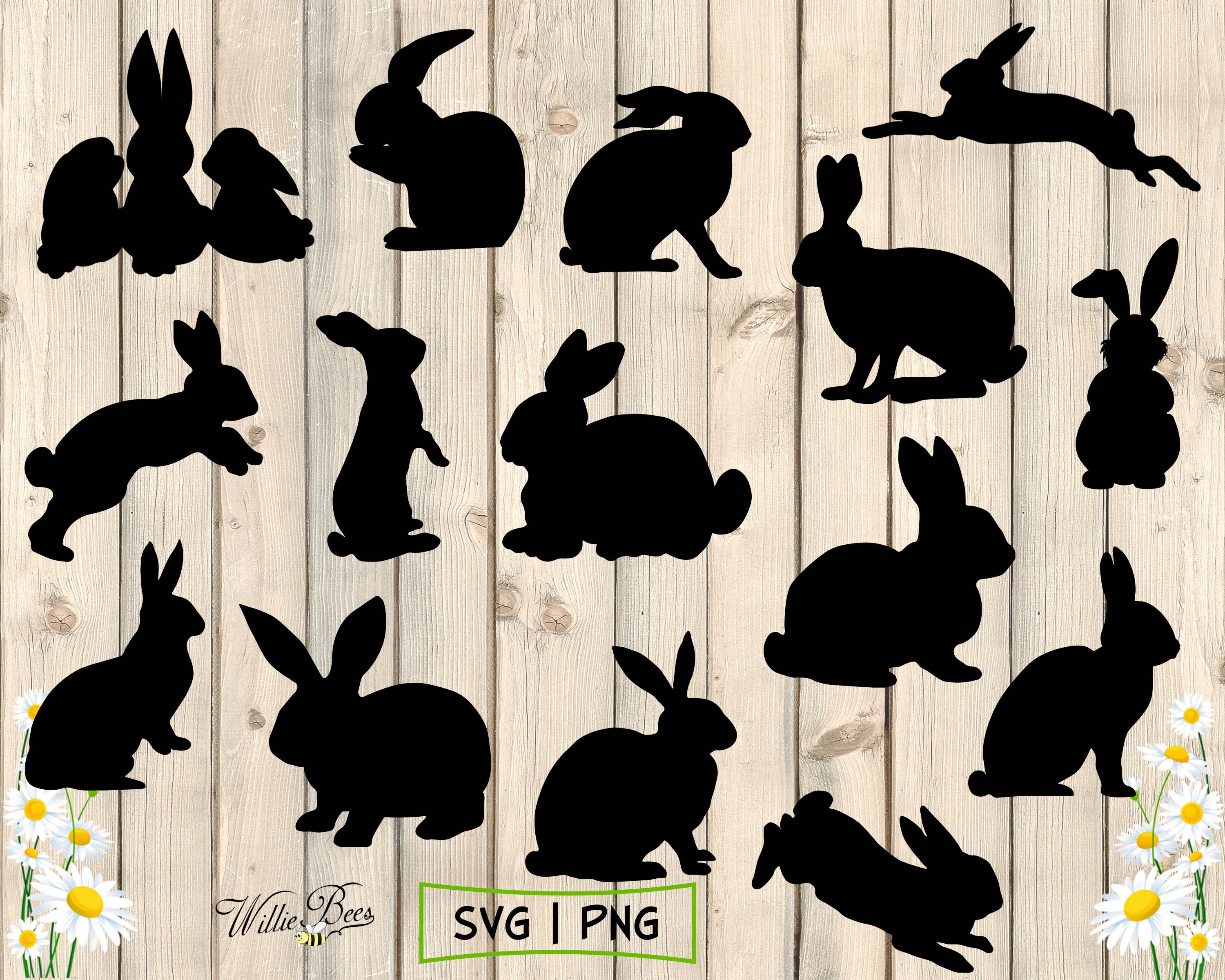 Download Rabbit Svg Clipart Bunny Rabbit Silhouette Hare Svg Rabbit Etsy