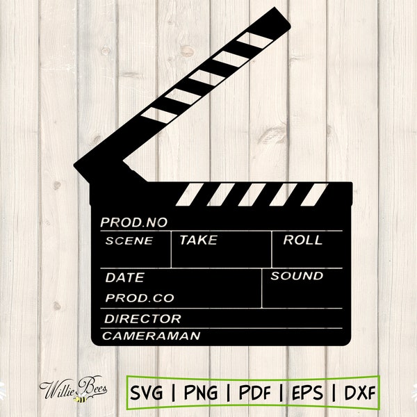 Movie Clapperboard SVG, Film Clapper Board SVG, Film Clapboard, Film Making, Movie Scene Board, Cinema Clipart, Movie SVG, Digital Download