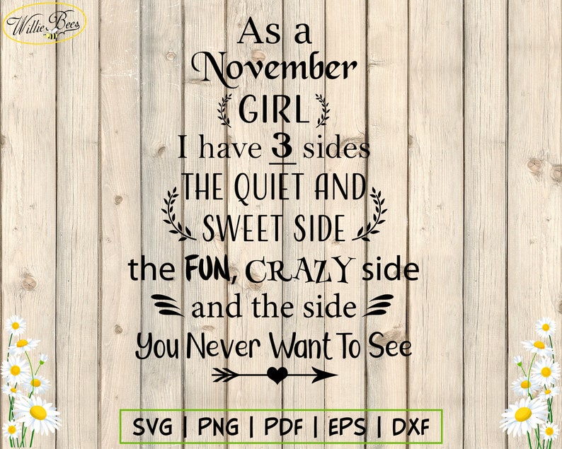 Download I'm A November Birthday Girl SVG Fun And Crazy Wild | Etsy