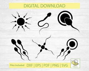 Espermatozoide SVG, Clipart de espermatozoides, Baby Shower, Célula reproductiva, Renacuajo SVG, Formación de un bebé, Óvulo fecundado, Nueva mamá, Descarga digital