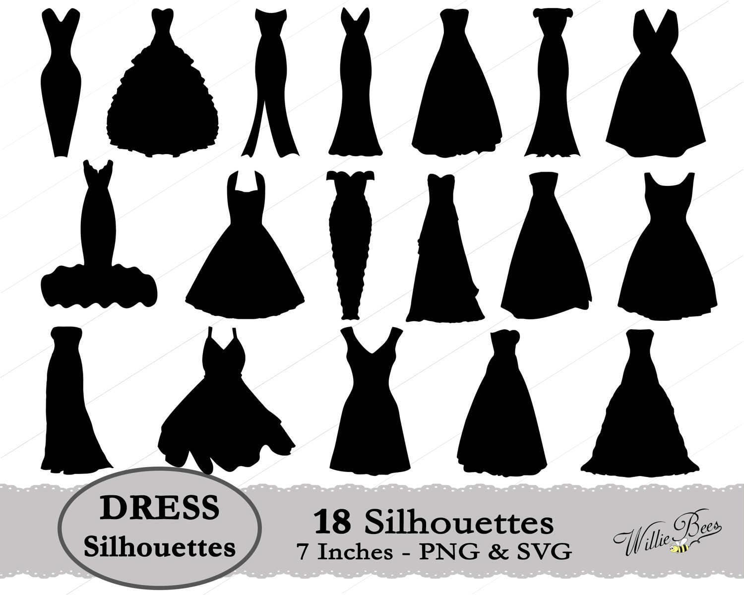 Download Dress SVG Gown SVG Dresses and Gowns Short Dress Wedding ...