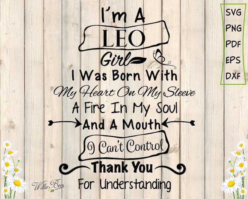 Download I'm A Leo Girl SVG July Birthday SVG August Birthday | Etsy